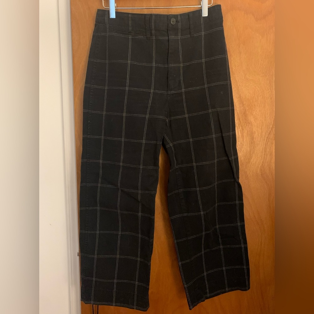 slim emmett wide-leg crop pants, size 27.